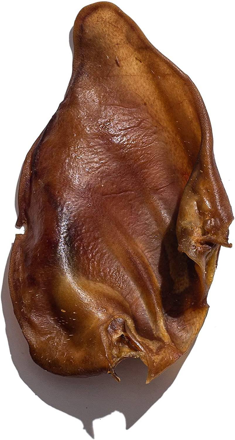 Jack&Pup Orejas de cerdo enteras para perros - extra gruesas y grandes - Golosinas de primera calidad - Masticables naturales de cerdo para perros; Excelente alternativa de cuero crudo (orejas de cerdo enteras - (paquete de 8) - DIGVICE MX