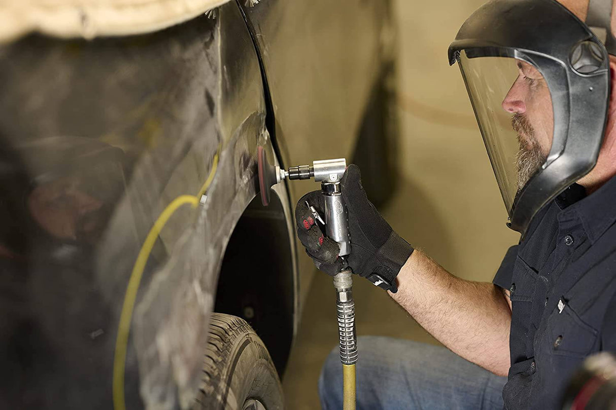 Amoladora neumática Ingersoll Rand 301B: 1/4", ángulo recto, 21 000 RPM, construcción de cojinete de bolas, bloqueo de seguridad, carcasa de aluminio, herramienta eléctrica liviana, negro - DIGVICE MX