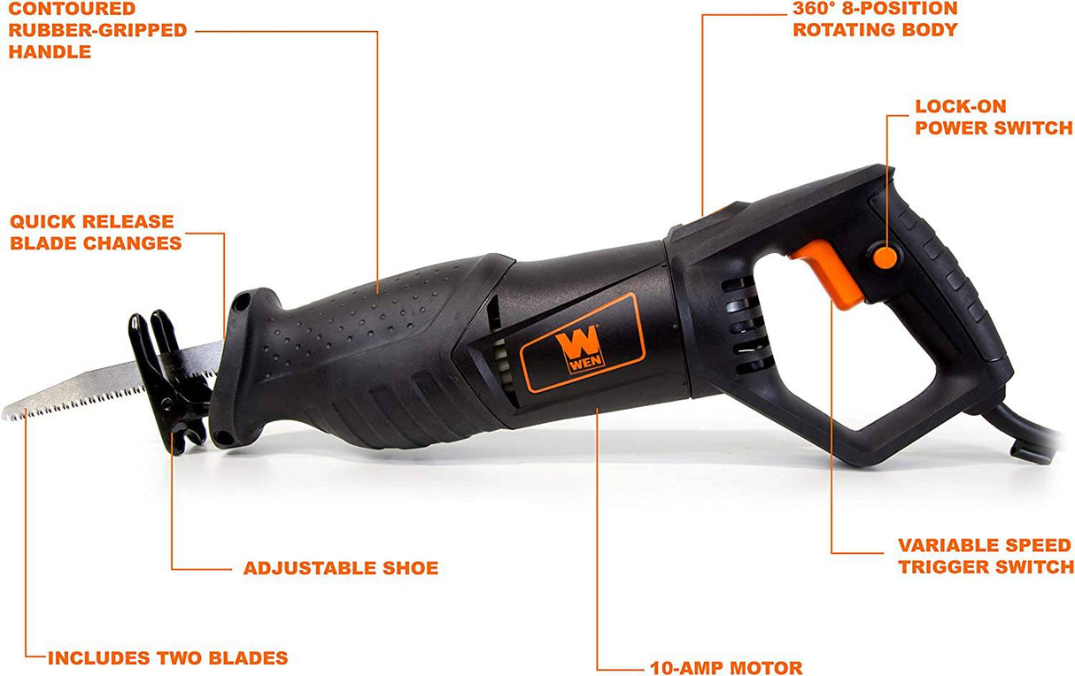 WEN Sierra de vaivén de velocidad variable 3630 de 10 amperios y 8 posiciones - DIGVICE MX