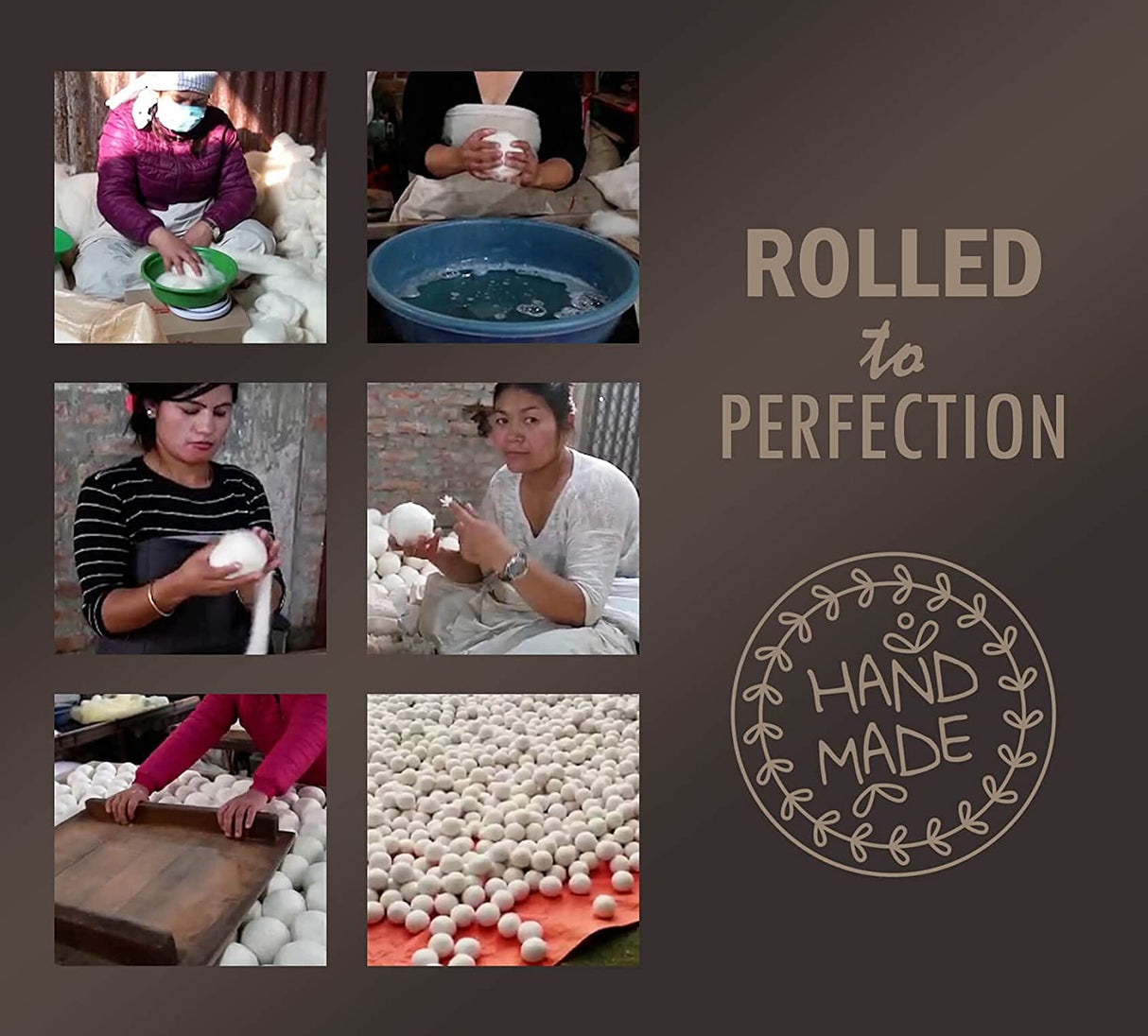 Handy Laundry Bolas de lana para secadora: suavizante de telas natural, reutilizable, reduce las arrugas de la ropa y ahorra tiempo de secado. La bola secadora grande es una mejor alternativa a las bolas de plástico y al suavizante líquido. (Paquete de 6) - DIGVICE MX