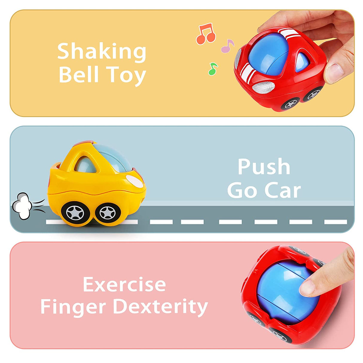 iPlay, iLearn Baby Train Soft Ball Sonajero Juguetes, Infantil Musical Push Go Car Sonajeros, Desarrollo Agarre Sensorial - B09T32W228