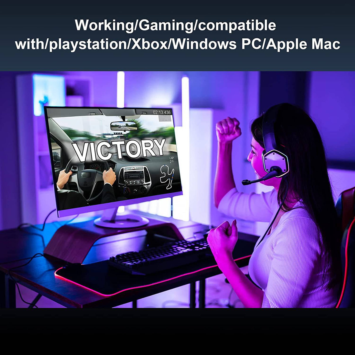 RaceGT - Combo de teclado y mouse para juegos, USB retroiluminado 104 teclas Teclado con cable Sensación mecánica, 7 botones 6400 DPI Ratón para juegos con cable, accesorios para juegos compatibles con PC portátil