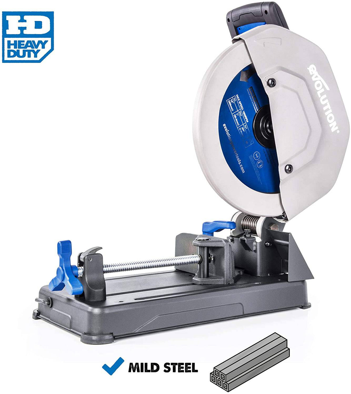 Evolution S355CPSL: sierra tronzadora para corte de metal de servicio pesado de 14 pulgadas con hoja con punta de carburo de 14 pulgadas | Sierra de corte en seco | Sierra ingletadora 45° | Sierra tronzadora para cortar metal: precisa. Poderoso. - DIGVICE MX