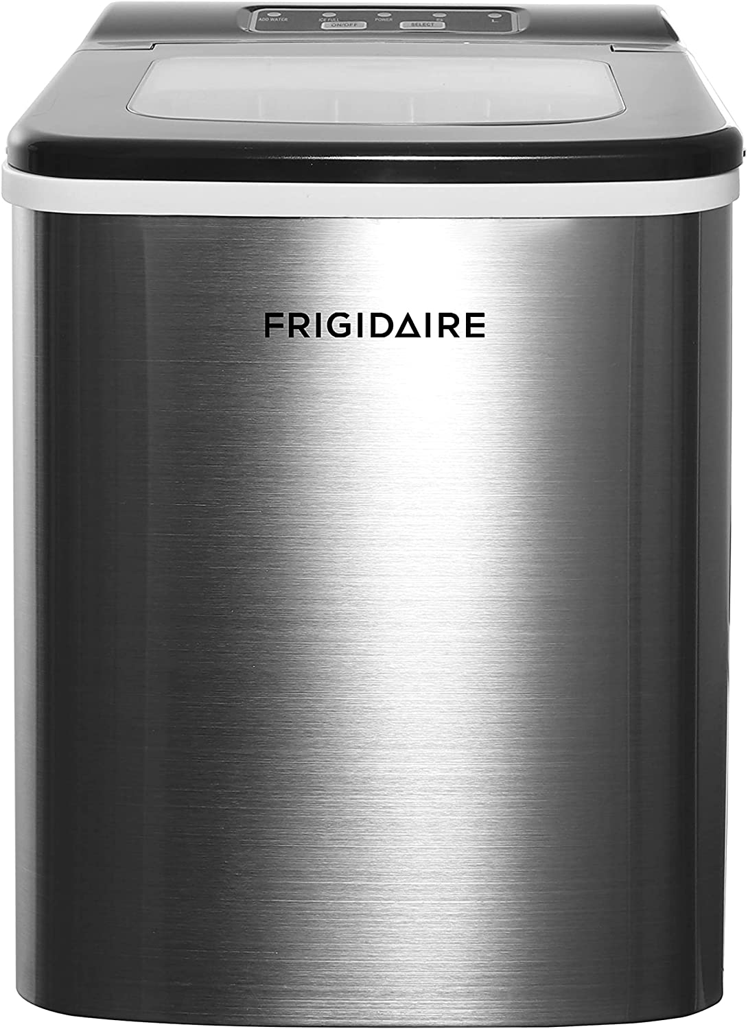Frigidaire Máquina de hielo compacta para encimera, hace 26 libras de cubitos de hielo en forma de bala por día, acero inoxidable EFIC121/EFIC123 - DIGVICE MX