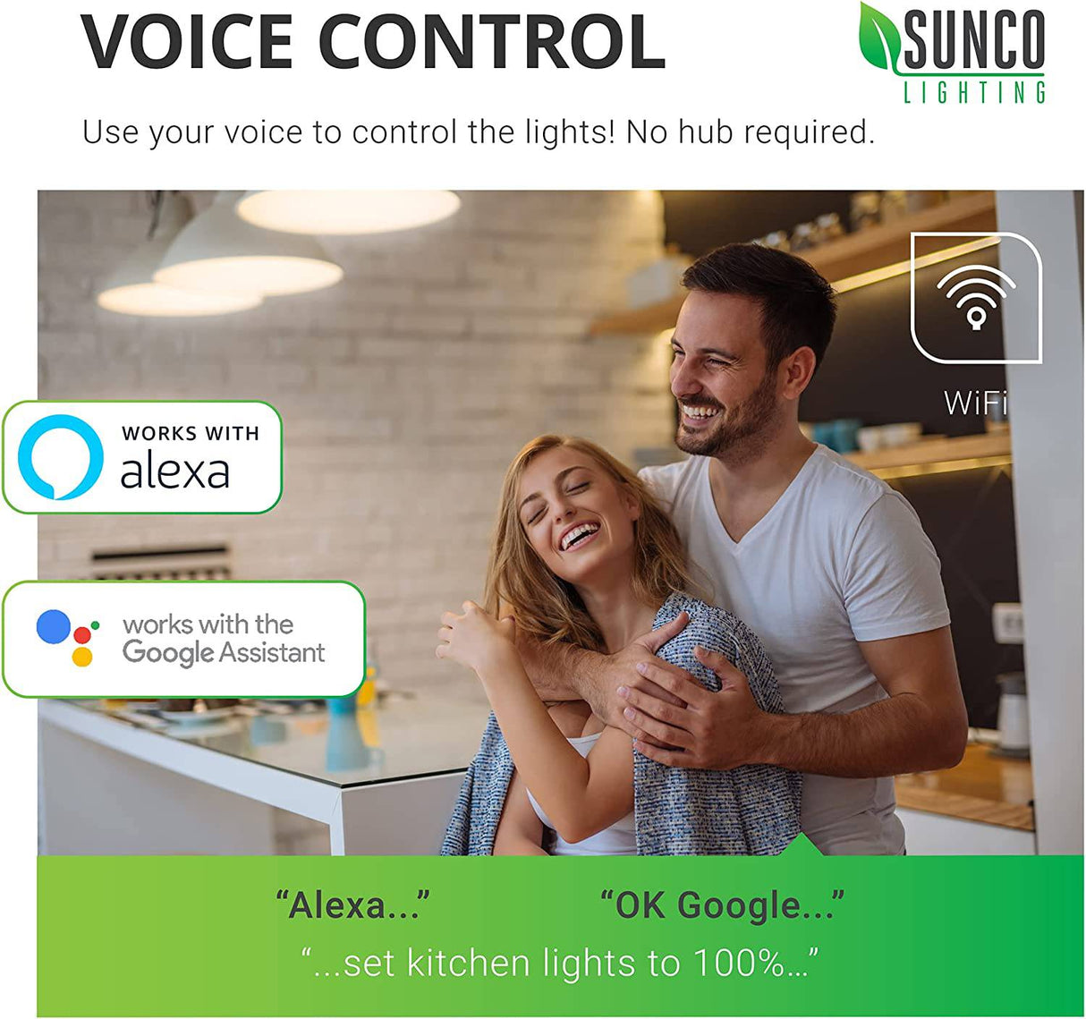 Sunco Lighting Bombillas WiFi inteligentes Alexa, A19 LED inteligente regulable, cambio de color RGB, 6 W, 480 lm, base E26, multicolor, compatible con Amazon Alexa y Google Assistant, blanco sintonizable 4 Pack - DIGVICE MX