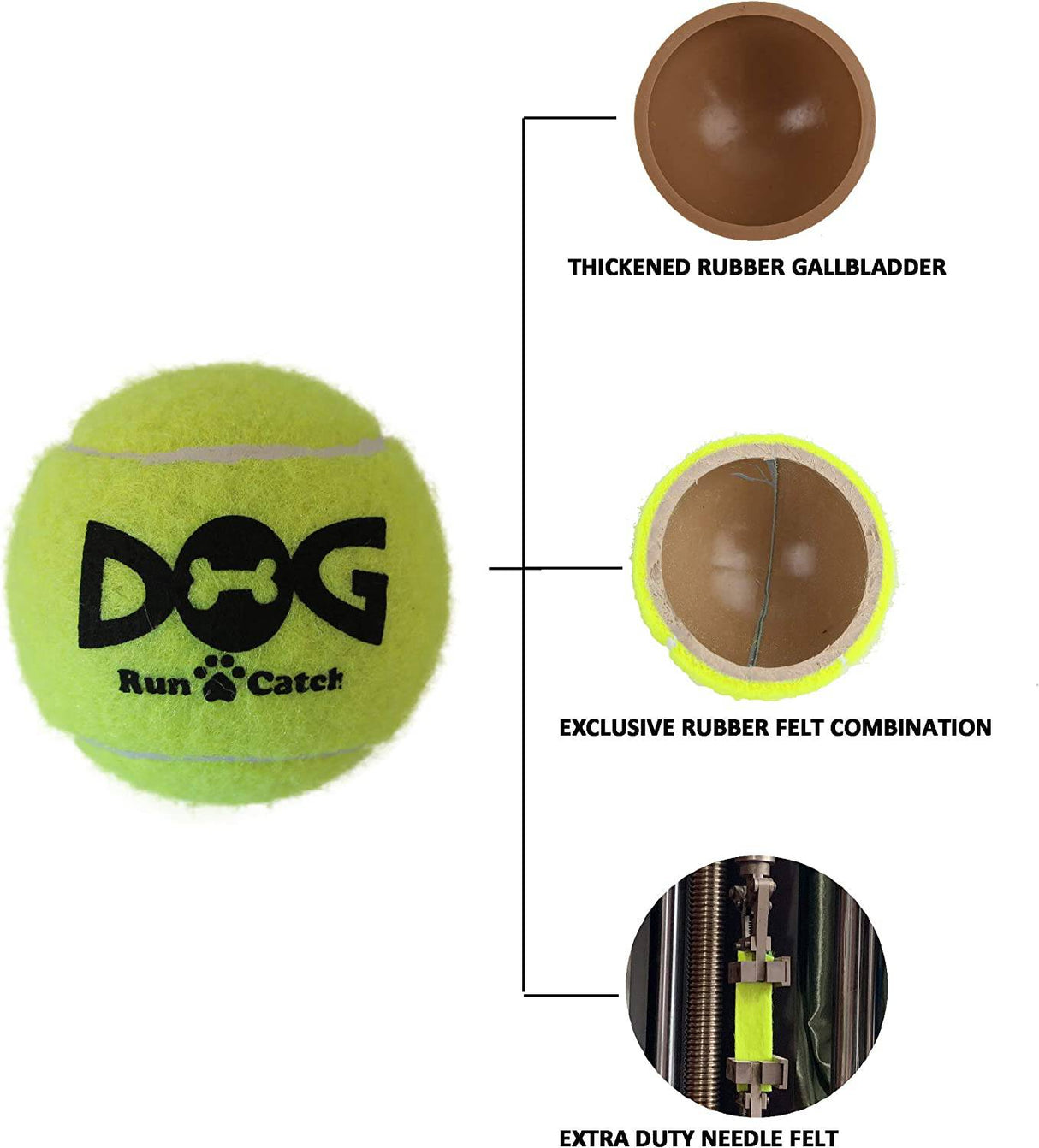 Insum - Pelota de tenis para perro (paquete de 12, colorida, fácil de atrapar, para perros,… - DIGVICE MX