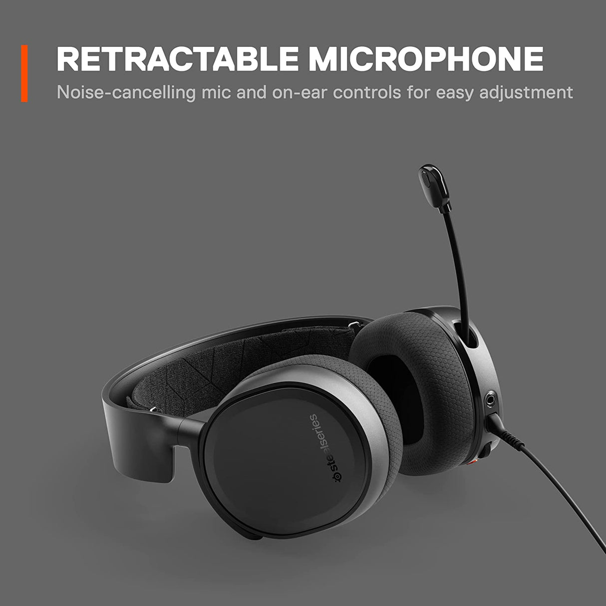 SteelSeries Arctis 3 - Auriculares para juegos para todas las plataformas - para PC, PlayStation 4, Xbox One, Nintendo Switch, VR, Android e iOS - Negro