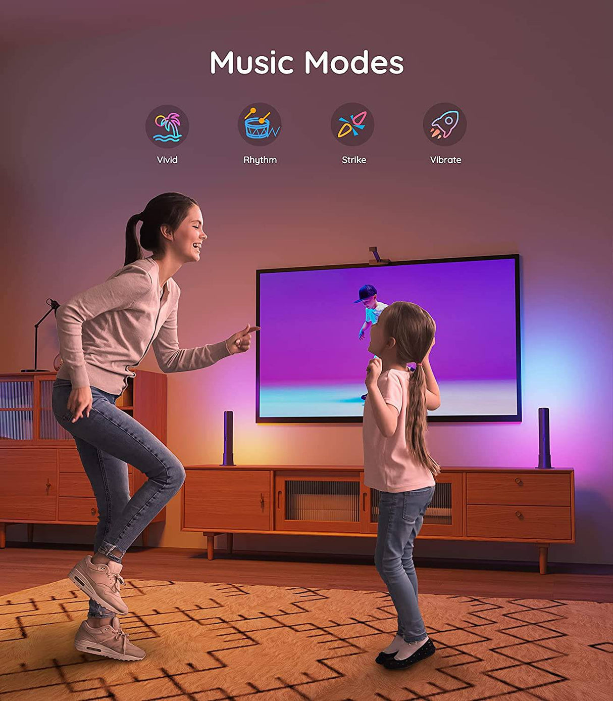 Govee LED Smart Light Bars con cámara, RGBIC Smart Backlights, Music Sync Kit funciona con Alexa y Google Assistant, 23 modos preestablecidos DreamView LED Play Light Bar para juegos de 27-45 pulgadas, PC, TV, habitación - DIGVICE MX