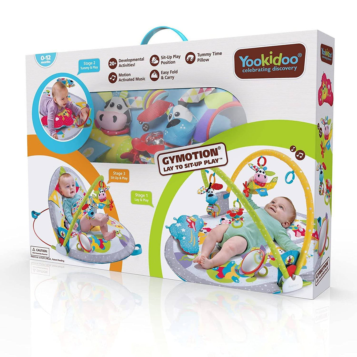 Yookidoo Gymotion Colchoneta de juego para sentarse Colchoneta de actividad infantil Juguete para bebé de 0 a 12 meses - DIGVICE MX