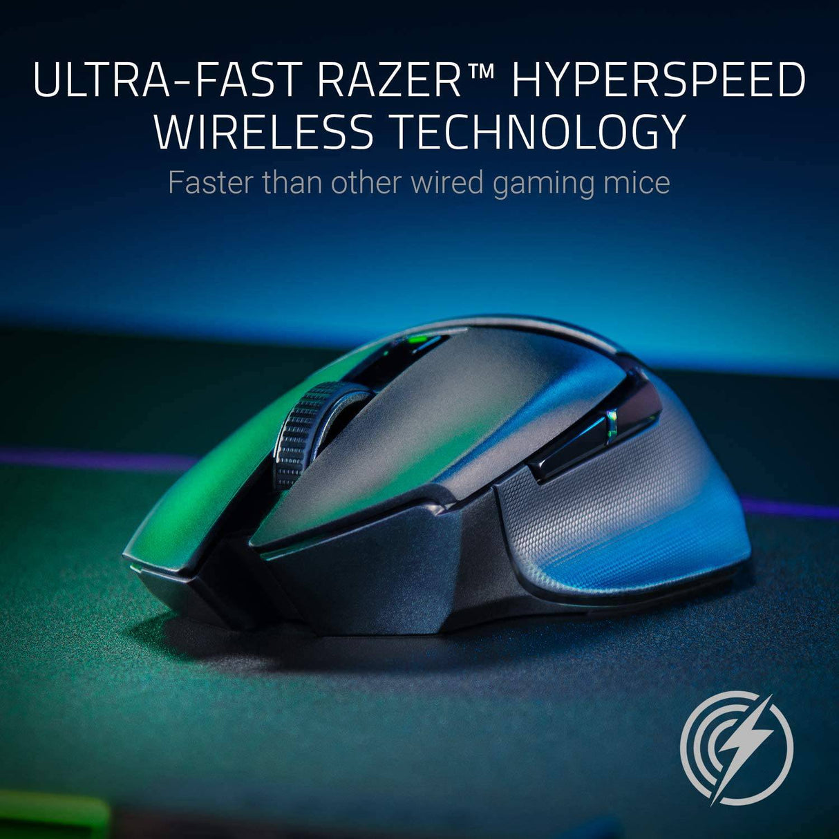 Razer Basilisk X Hyperspeed - Ratón inalámbrico para juegos: compatible con Bluetooth e inalámbrico, sensor óptico de 16 K DPI, 6 botones programables, batería de 450 horas, negro clásico