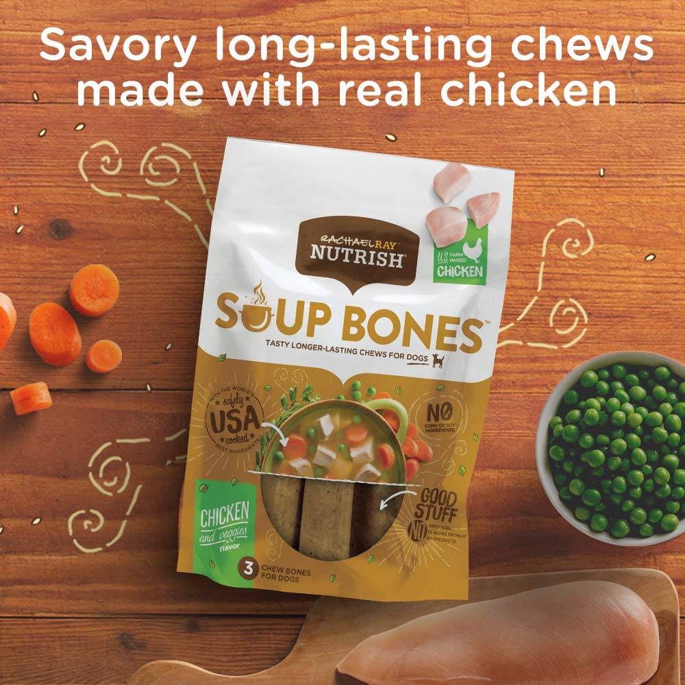 Rachael Ray Nutrish Soup Bones Masticables para perros de mayor duración - DIGVICE MX