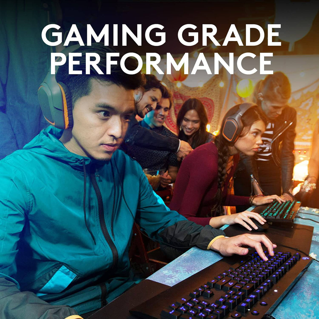 Logitech G213 Prodigy - Teclado para juegos, teclas retroiluminadas RGB LIGHTSYNC, resistente a derrames, teclas personalizables, teclas multimedia dedicadas, negro