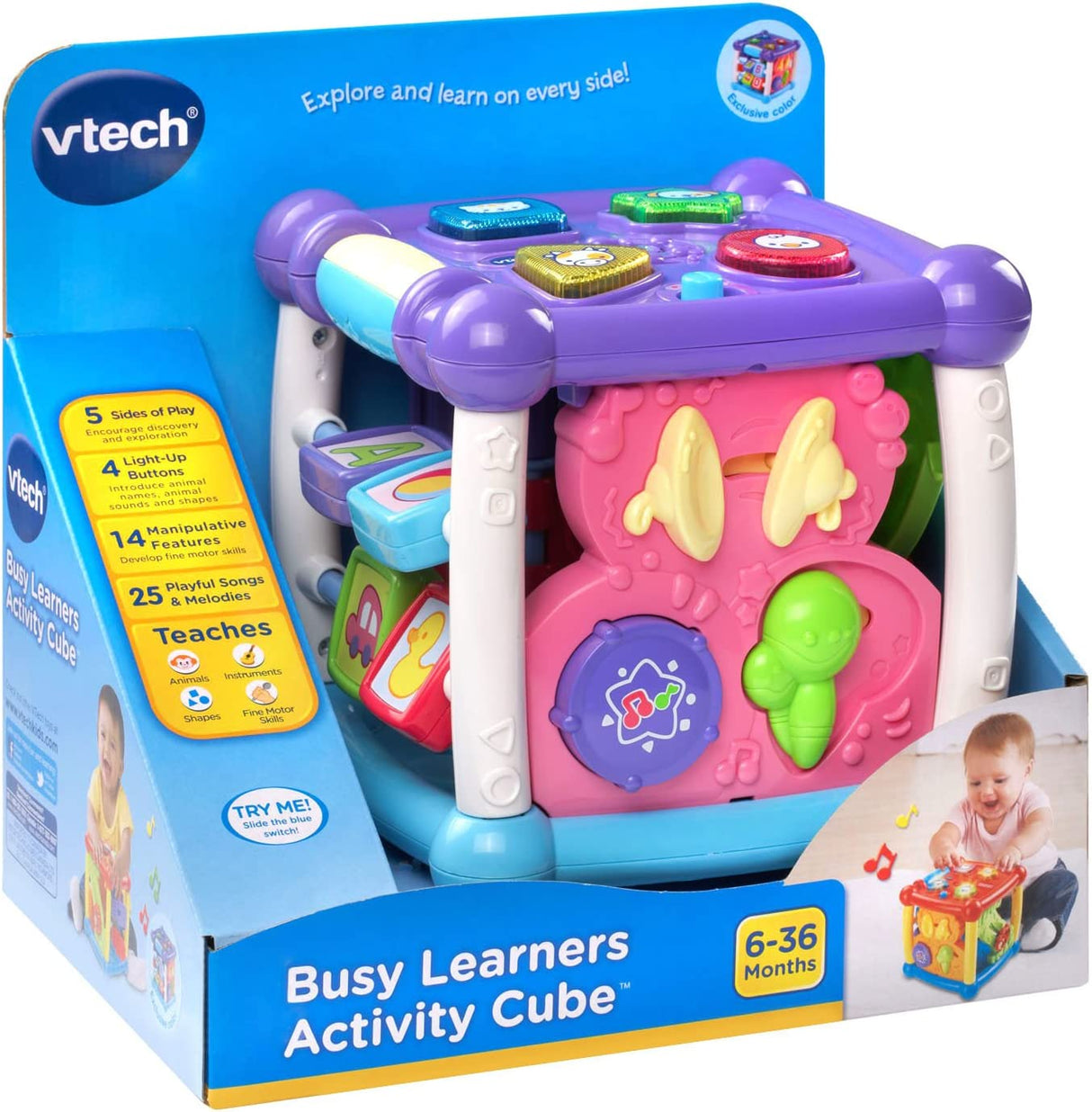 VTech Busy Learners - Cubo de actividade, morado - 80-150589