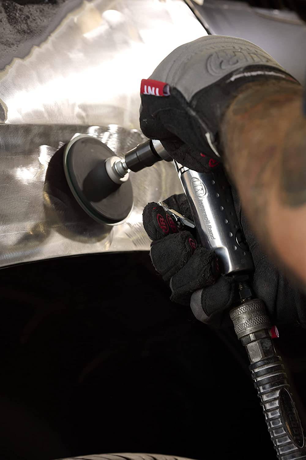 Amoladora neumática Ingersoll Rand 301B: 1/4", ángulo recto, 21 000 RPM, construcción de cojinete de bolas, bloqueo de seguridad, carcasa de aluminio, herramienta eléctrica liviana, negro - DIGVICE MX