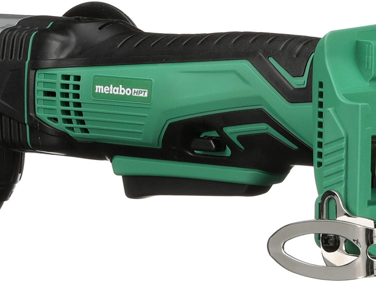 Metabo HPT Taladro en ángulo recto, inalámbrico de 18 V, solo herramienta, sin batería, mandril sin llave de 3/8 pulgadas, luz LED, mango lateral (DN18DSLQ4) - DIGVICE MX