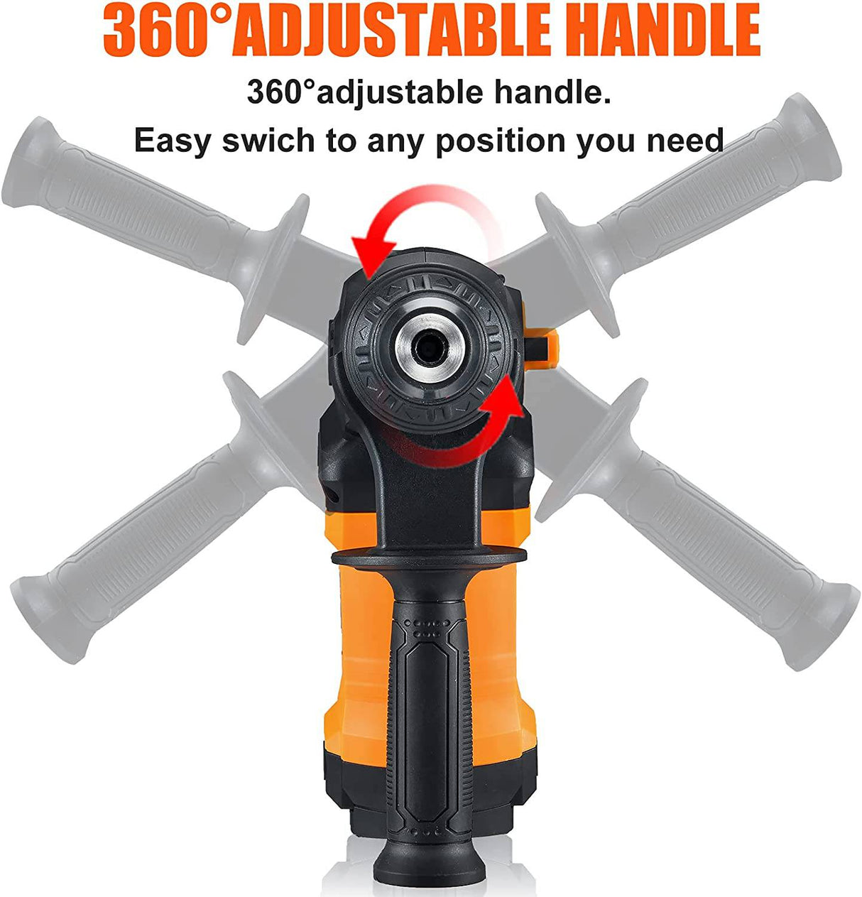 SHIELDPRO Taladro percutor rotatorio SDS-Plus de 1-1/4 pulgadas, 13 A, resistente, embrague de seguridad, 3 funciones con control de vibración, que incluye grasa, cinceles planos, cinceles de punta y 3 brocas - DIGVICE MX