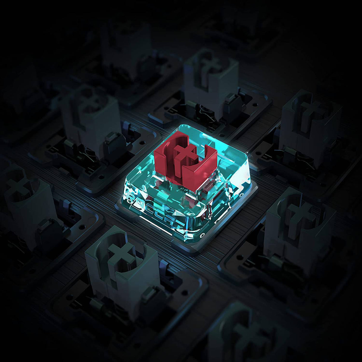 ROCCAT Vulcan TKL Pro PC Gaming Keyboard, Linear Optical Titan Switch, AIMO RGB Lighting, Tenkeyless Mechanical Feel Speed Keystroke, diseño ergonómico de perfil bajo para soporte de reposamuñecas, blanco