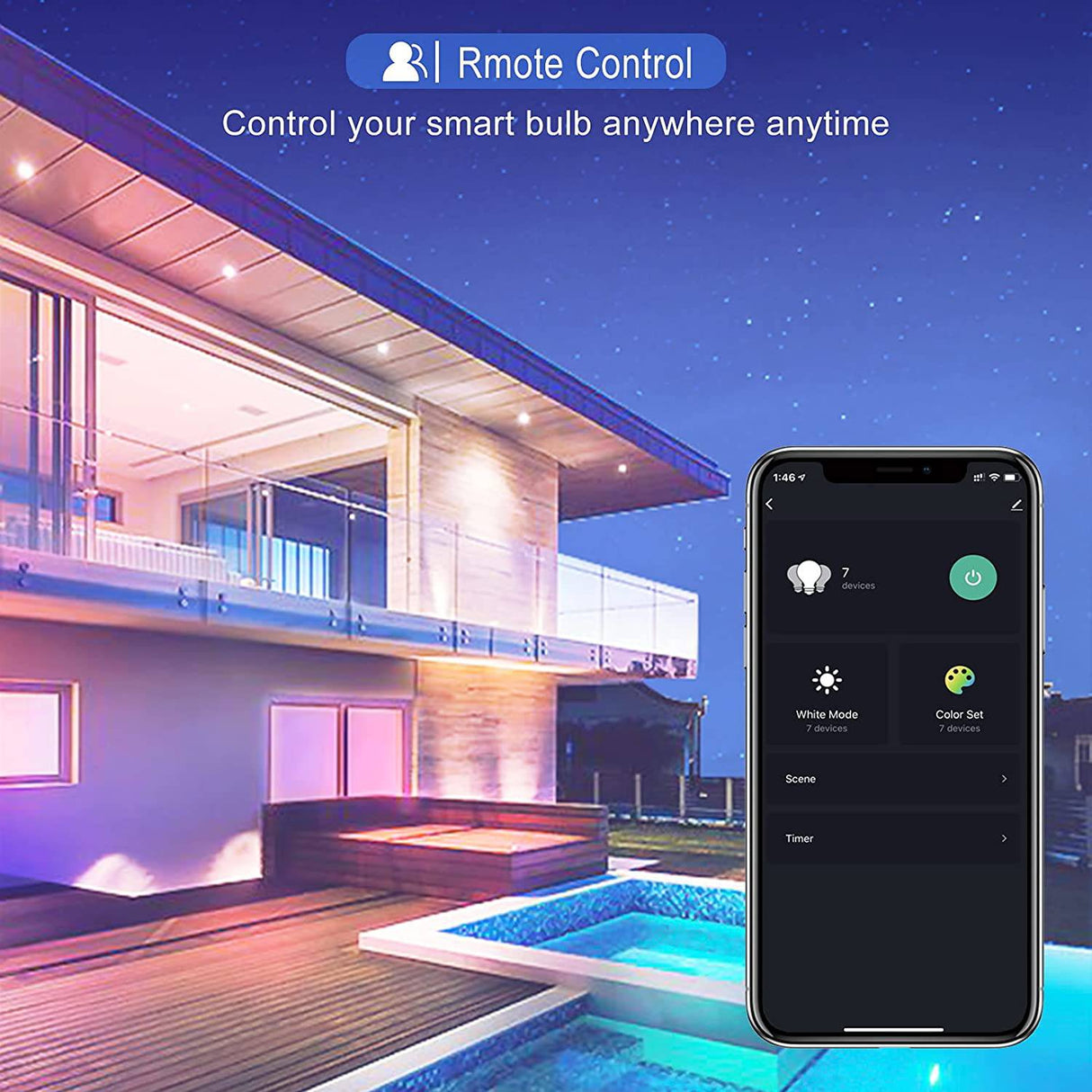 LEDEPLY - 5 W = 40 W, bombilla inteligente A15, compatible con Alexa, Google Home, E26, cambio de color, bombillas LED WiFi regulables, no requiere concentrador, 1 paquete, - DIGVICE MX