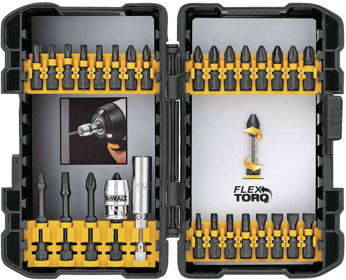 DEWALT DCD771C2 & DWA2FTS100 - Kit de taladro/destornillador inalámbrico de 20 V MAX con destornillador/juego de brocas, 100 piezas - DIGVICE MX