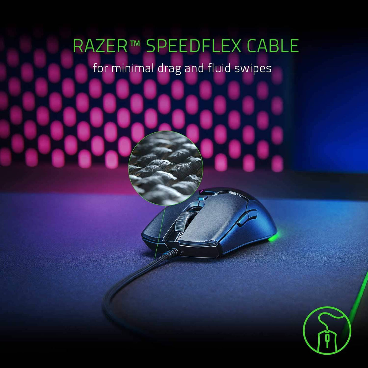 Razer Viper Mini Ultralight Gaming Mouse: los interruptores de juego más rápidos - Sensor óptico de 8500 DPI - Iluminación Chroma RGB Underglow - 6 botones programables - Cable sin arrastre - Negro clásico
