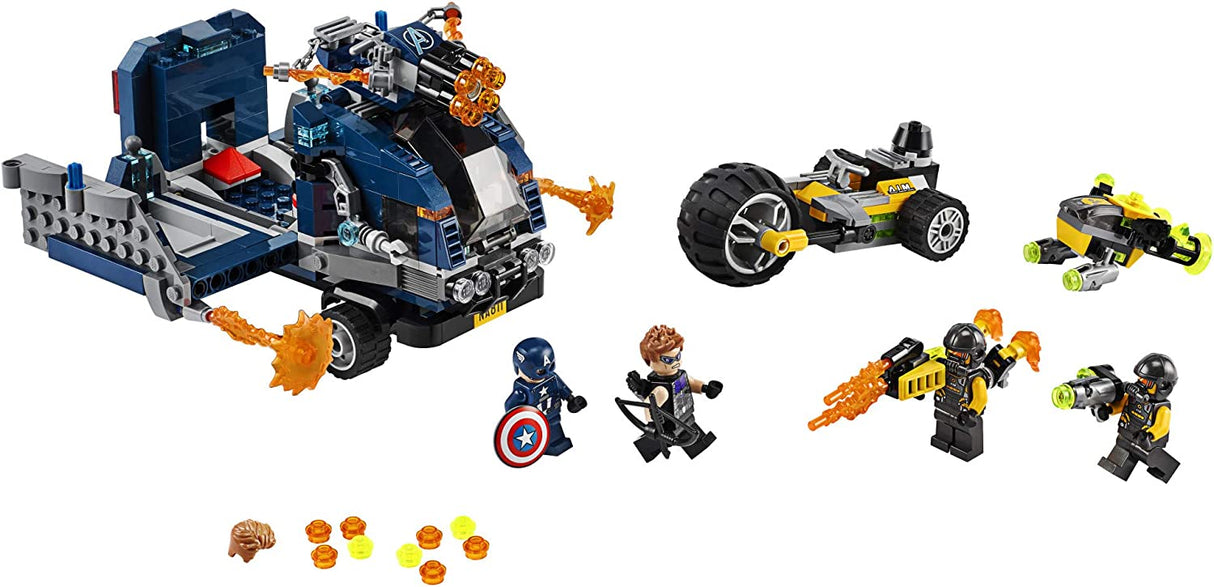 LEGO Marvel Avengers Truck Take-Down 76143 Capitán América y Hawkeye Superhero (477 piezas)