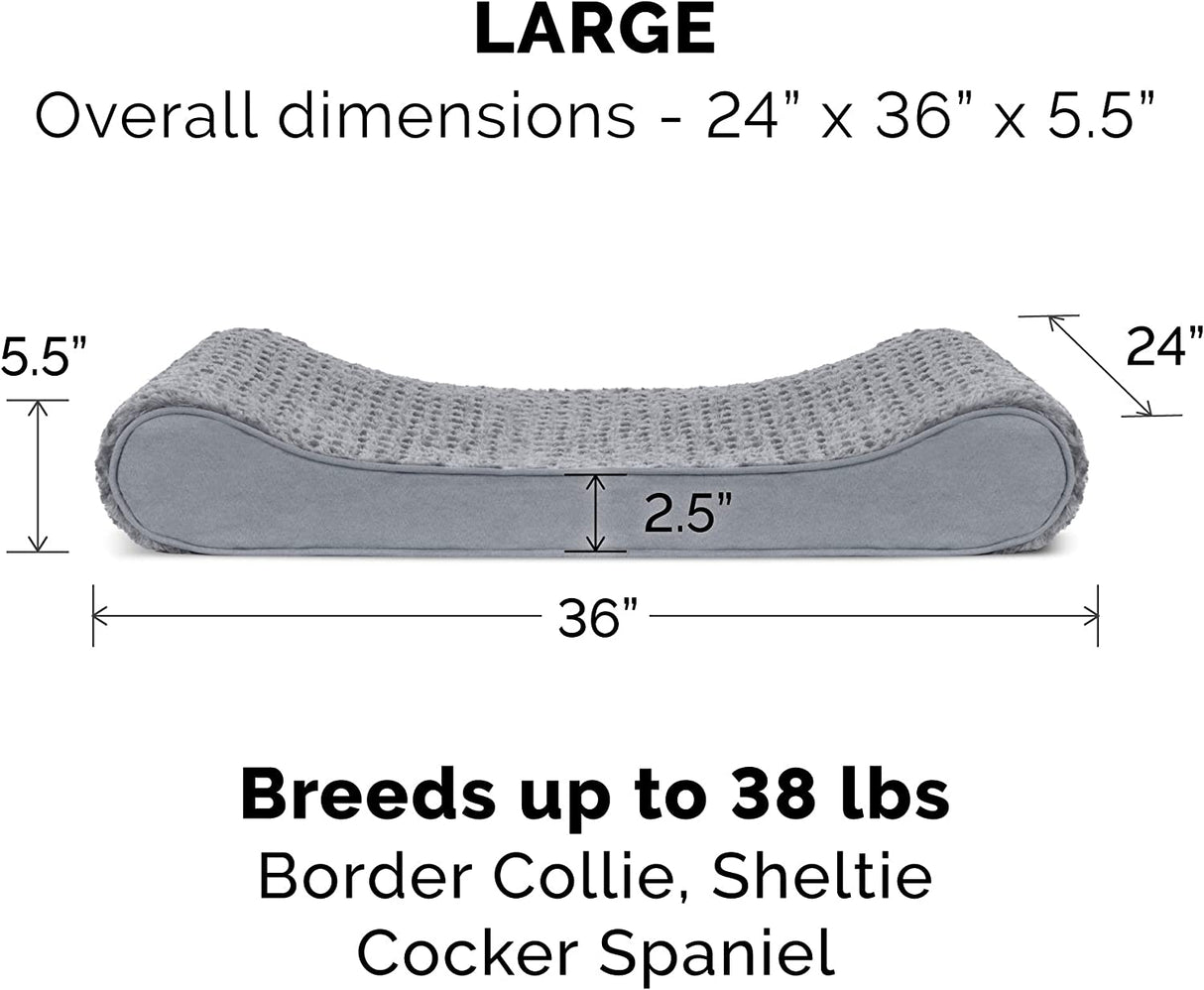 Furhaven Camas ortopédicas, de gel y de espuma viscoelástica para perros pequeños, medianos y grandes - Colchón ergonómico Contour Luxe Lounger Dog Bed y más LARGE - DIGVICE MX