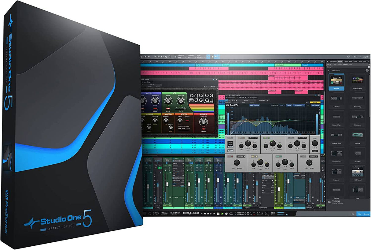 PreSonus Studio 24c 2x2, 192 kHz, interfaz de audio USB con Studio One Artist y software de grabación DAW Ableton Live Lite