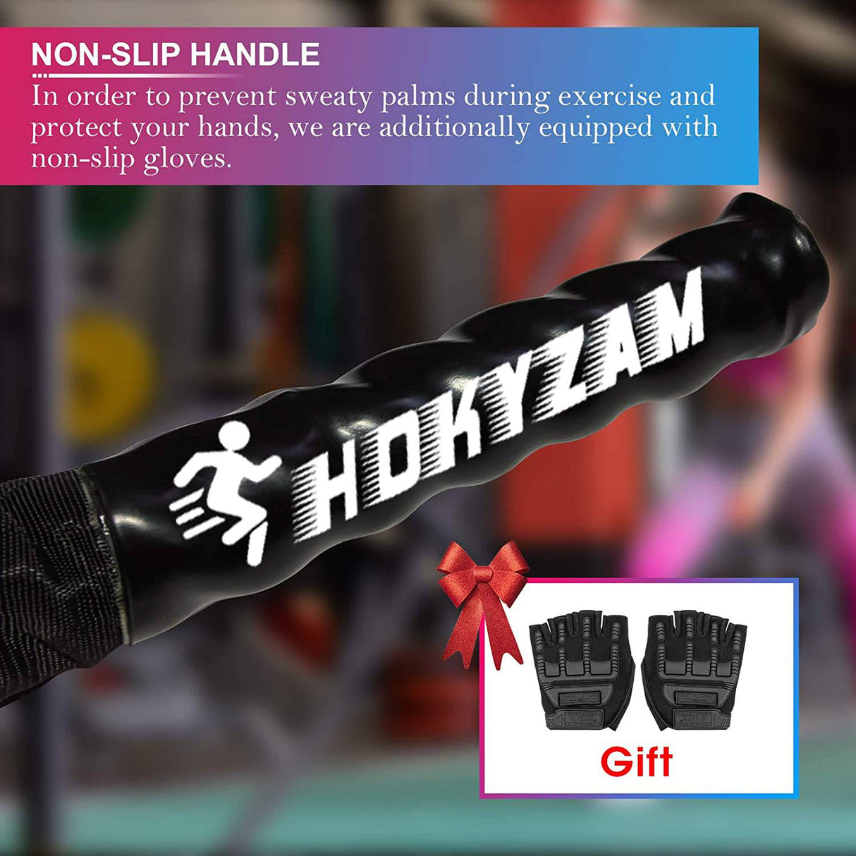 Hokyzam - Cuerdas de batalla Cuerda de batalla de 30 pies para entrenamiento de equipo de entrenamiento de gimnasio en casa