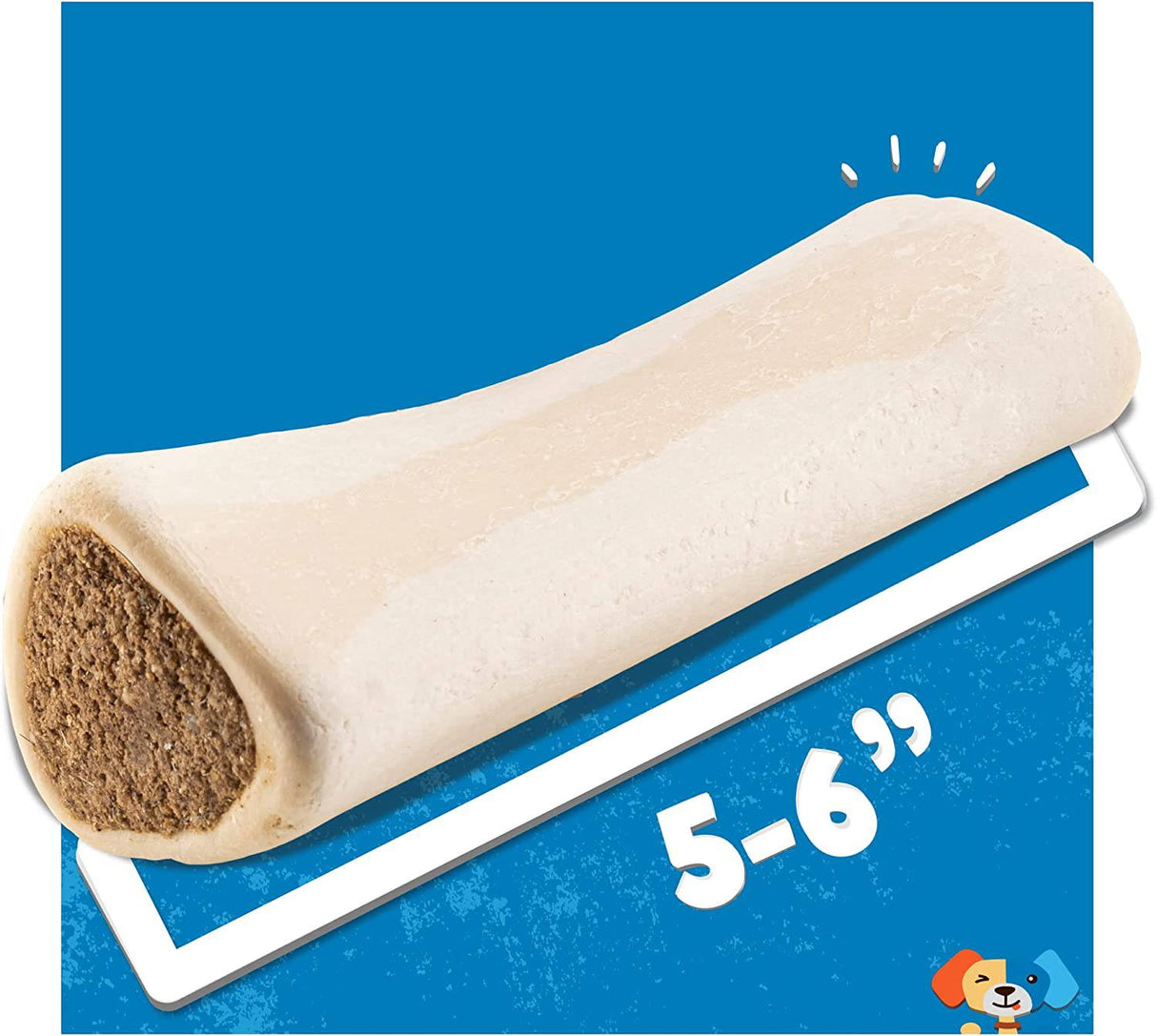 Huesos de perro rellenos Jack&Pup para masticadores agresivos, golosinas para masticar perros de 5 a 6 pulgadas (sabores: mantequilla de maní, tocino y queso, palitos de Bully) todos los huesos de perro naturales (paquete de 3 piezas) - DIGVICE MX