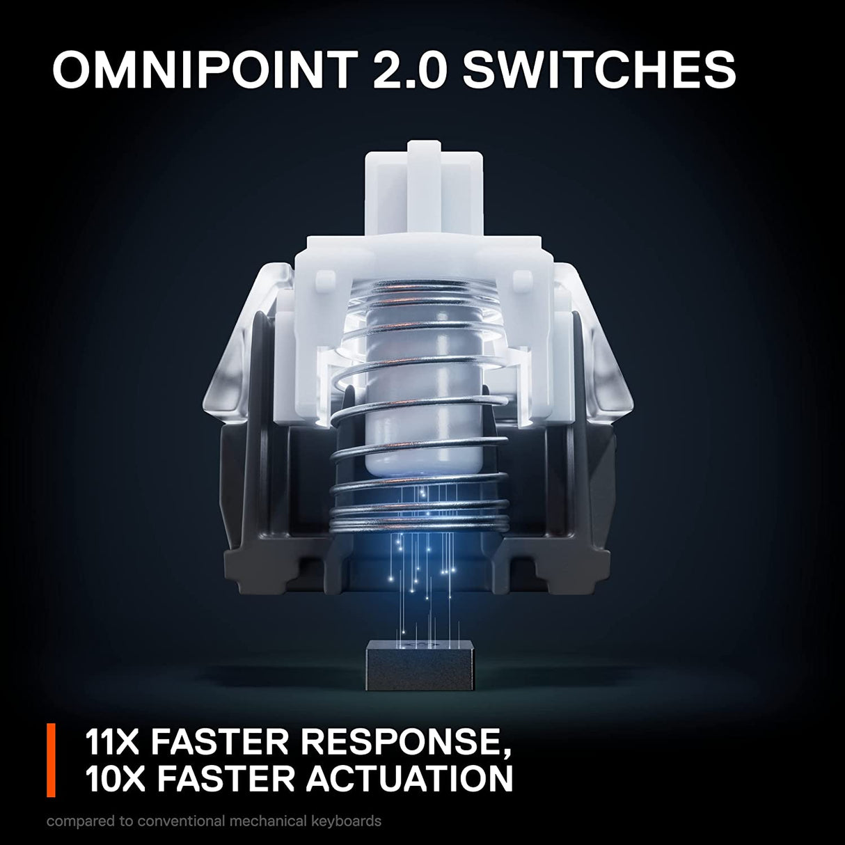 SteelSeries Apex Pro Mini Teclado mecánico para juegos – El teclado más rápido del mundo – Actuación ajustable – Factor de forma compacto del 60 % – RGB – Teclas PBT – USB-C