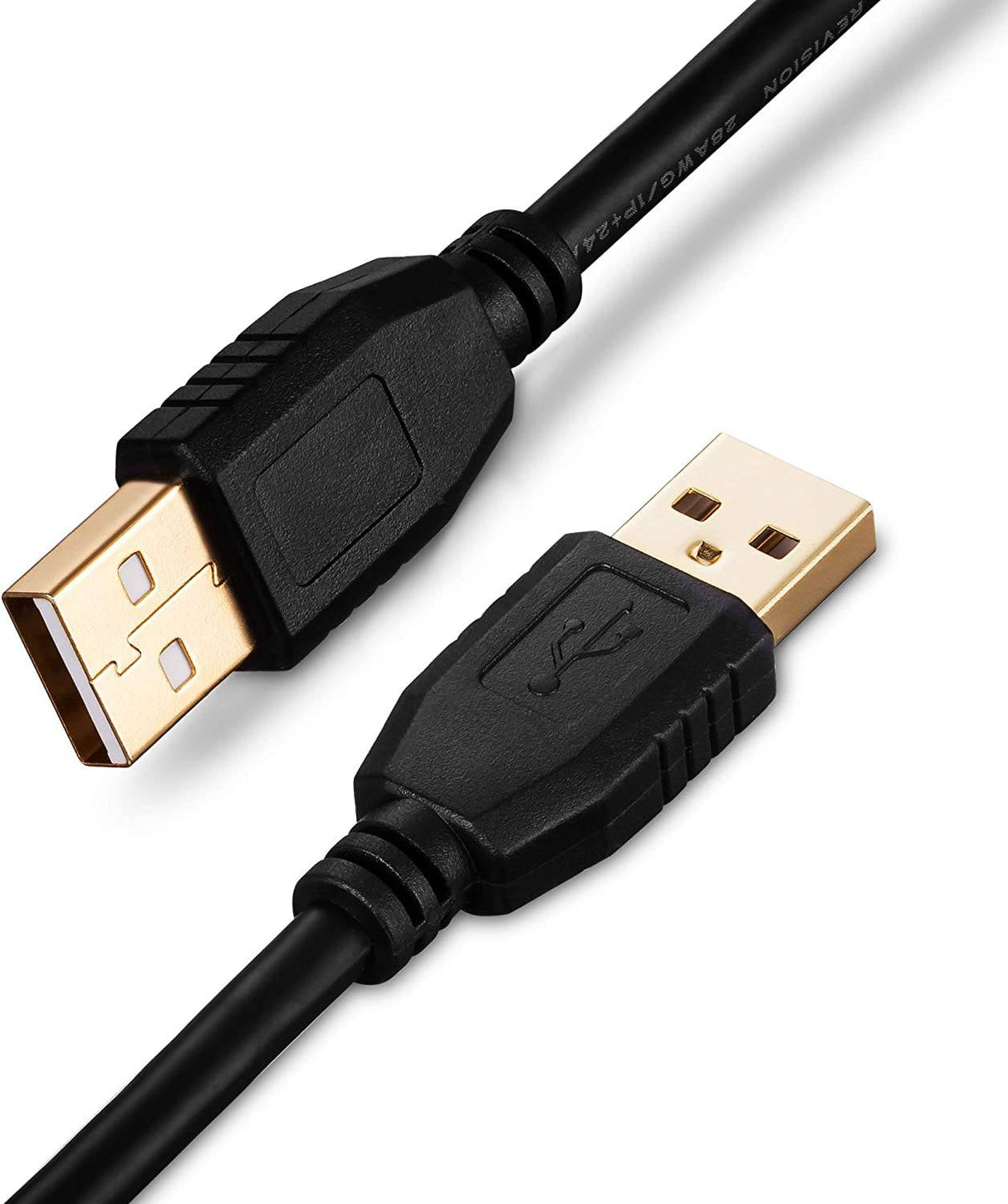 Tan QY - Cable USB A a A macho de 30 pies, Tan QY Cable USB a USB Cable USB macho a macho Cable USB de doble extremo con conector chapado en oro para carcasas de disco duro, impresoras, módems, cámaras (10 m/30 pies)