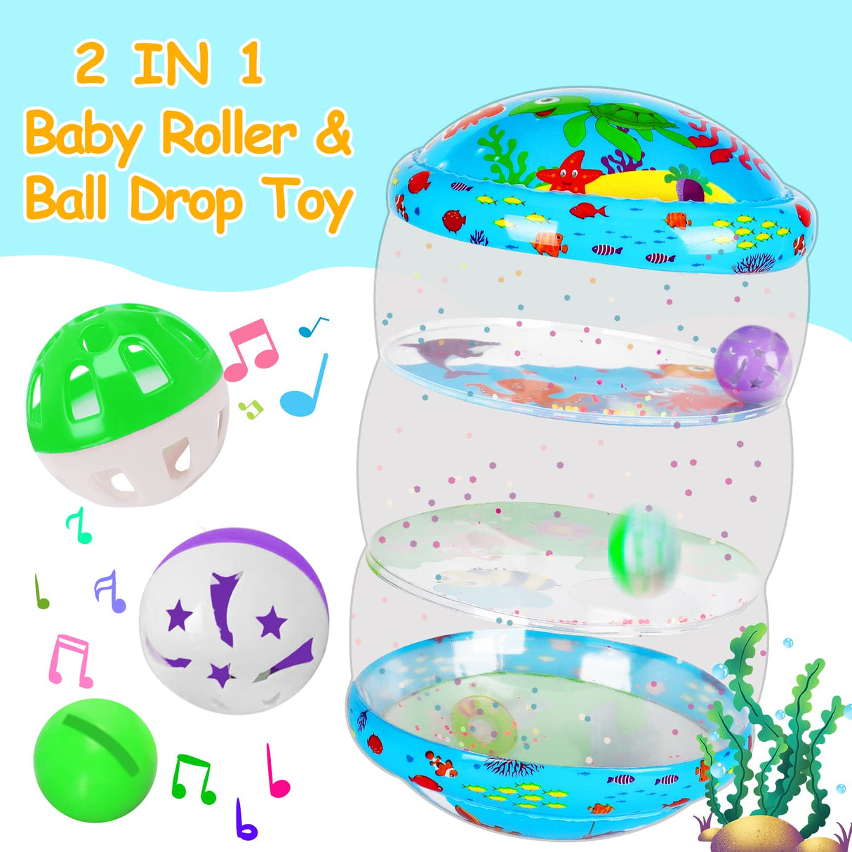 Thremhoo - Juguetes para gatear y caminar para bebés 0-6 6 a 12 meses Juguetes inflables - B0B4DSZBKR