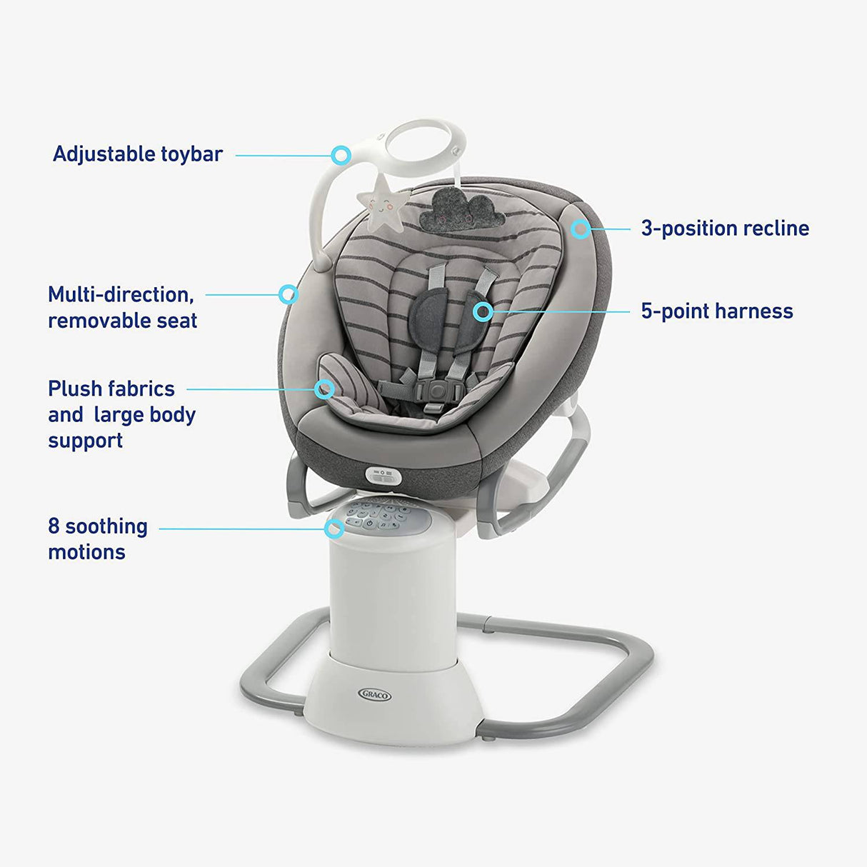 Columpio Graco Soothe My Way con balancín extraíble, Maison - DIGVICE MX