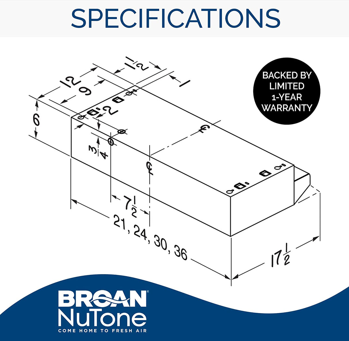 Broan-NuTone 413604 Inserto de campana extractora sin conductos sin conductos con luz, ventilador de escape para debajo del gabinete, 36 pulgadas, acero inoxidable - DIGVICE MX