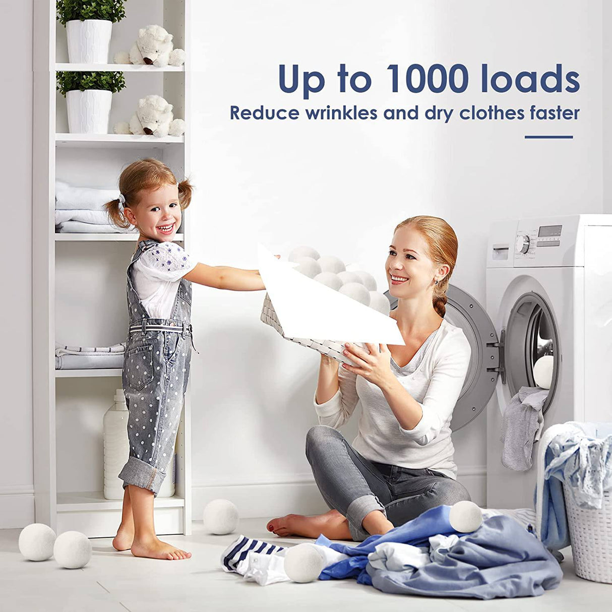 Softkomfy - Bolas de lana para secadora hechas a mano, paquete de 3 XL, suavizante de tela natural 100% lana de Nueva Zelanda, reutilizable 1000 cargas, sin arrugas, acorta el tiempo de secado, seguro para bebés (paquete de 3, blanco) - DIGVICE MX