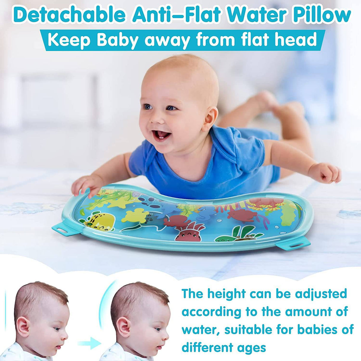 UNIH Baby Gym Play Mat, Kick and Play Piano Gym con Water Mat, Tummy Time Mat, Centro de actividades de luz musical para bebés y niños pequeños, Regalo de cumpleaños Play Mat para recién nacido - DIGVICE MX