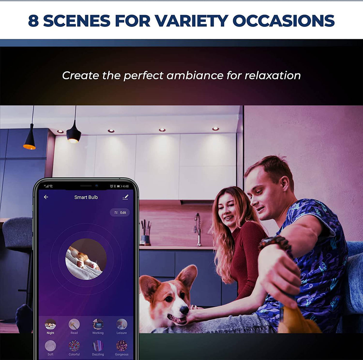 LIGHTINGINSIDE - Bombilla inteligente GU10, ángulo de haz de 38°, WiFi 2700-6500K+RGB bombilla LED que cambia de color funciona con Alexa y Google Home, equivalente a 50 W 5 W 420 lm, bombilla de luz de pista regulable, 6 unidades (paquete de 1) - DIGVICE MX