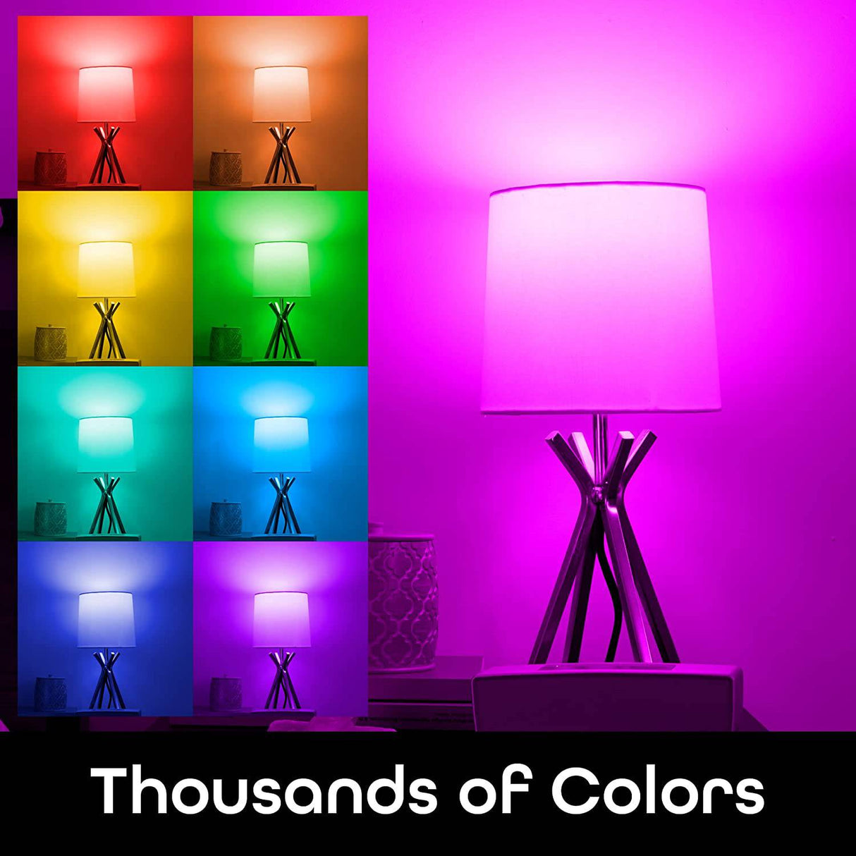 Geeni Prisma Plus 800 Bombilla LED inteligente Wi-Fi, color más brillante y blanco sintonizable (2700k-6500K), 1 paquete, A19 60W, no requiere concentrador, la bombilla funciona con Amazon Alexa, Google Home, - DIGVICE MX