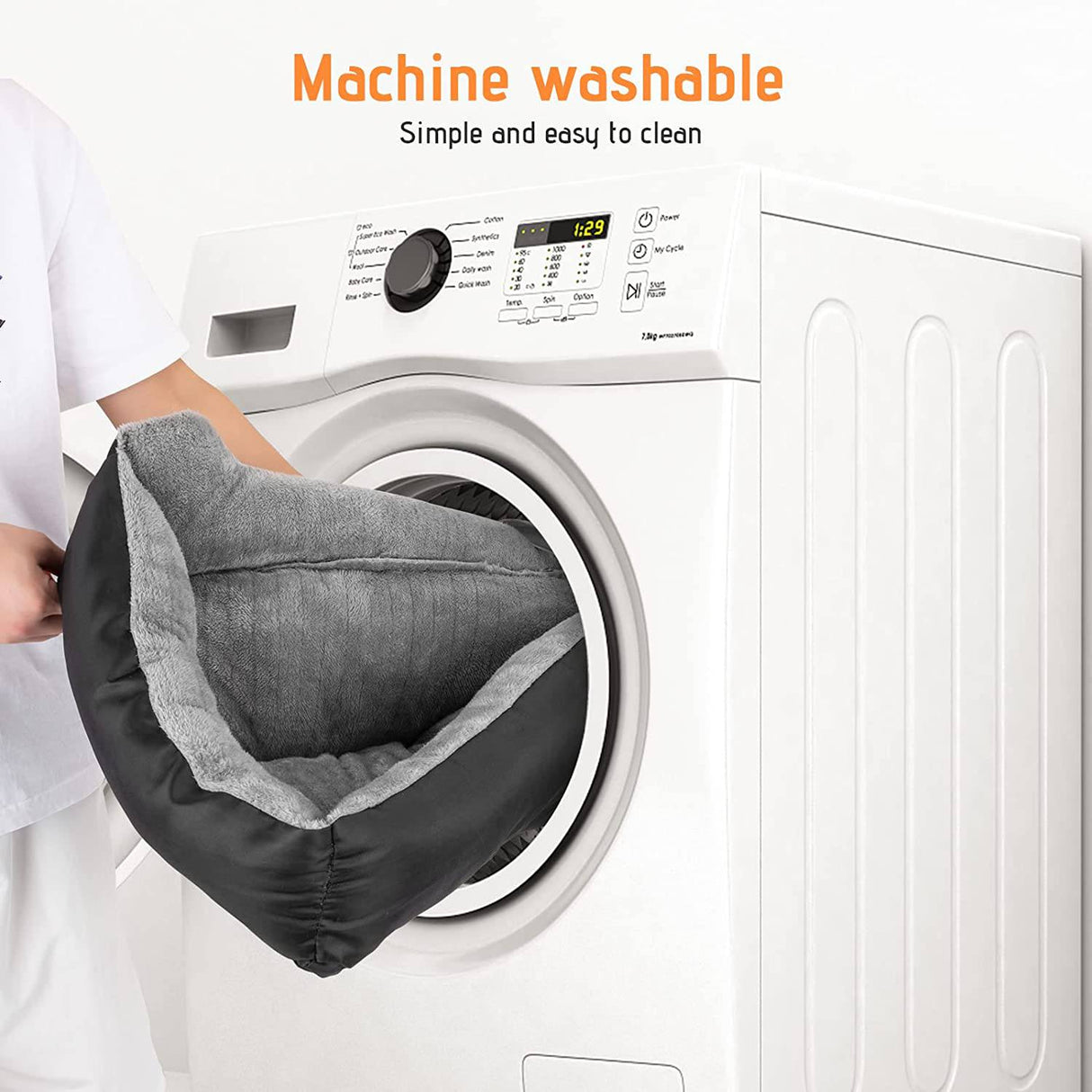 TEODTY - Cama para perros grandes, colchón de cama para mascotas lavable, cama rectangular cómoda y cálida para perros medianos y grandes, mascotas para gatos - DIGVICE MX