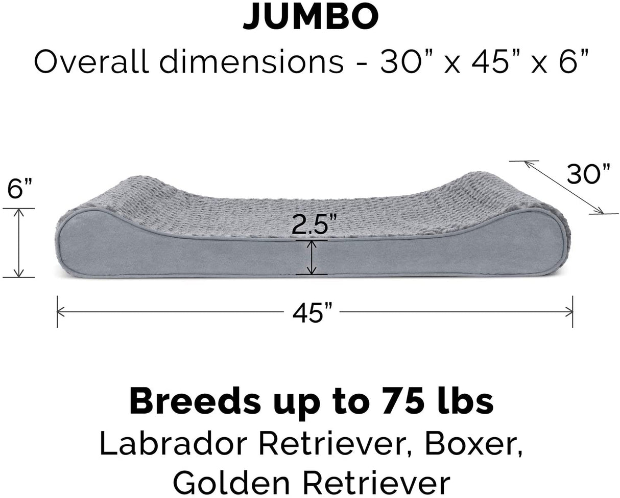 Furhaven Camas ortopédicas, de gel y de espuma viscoelástica para perros pequeños, medianos y grandes - Colchón ergonómico Contour Luxe Lounger para perros y más. JUMBO - DIGVICE MX