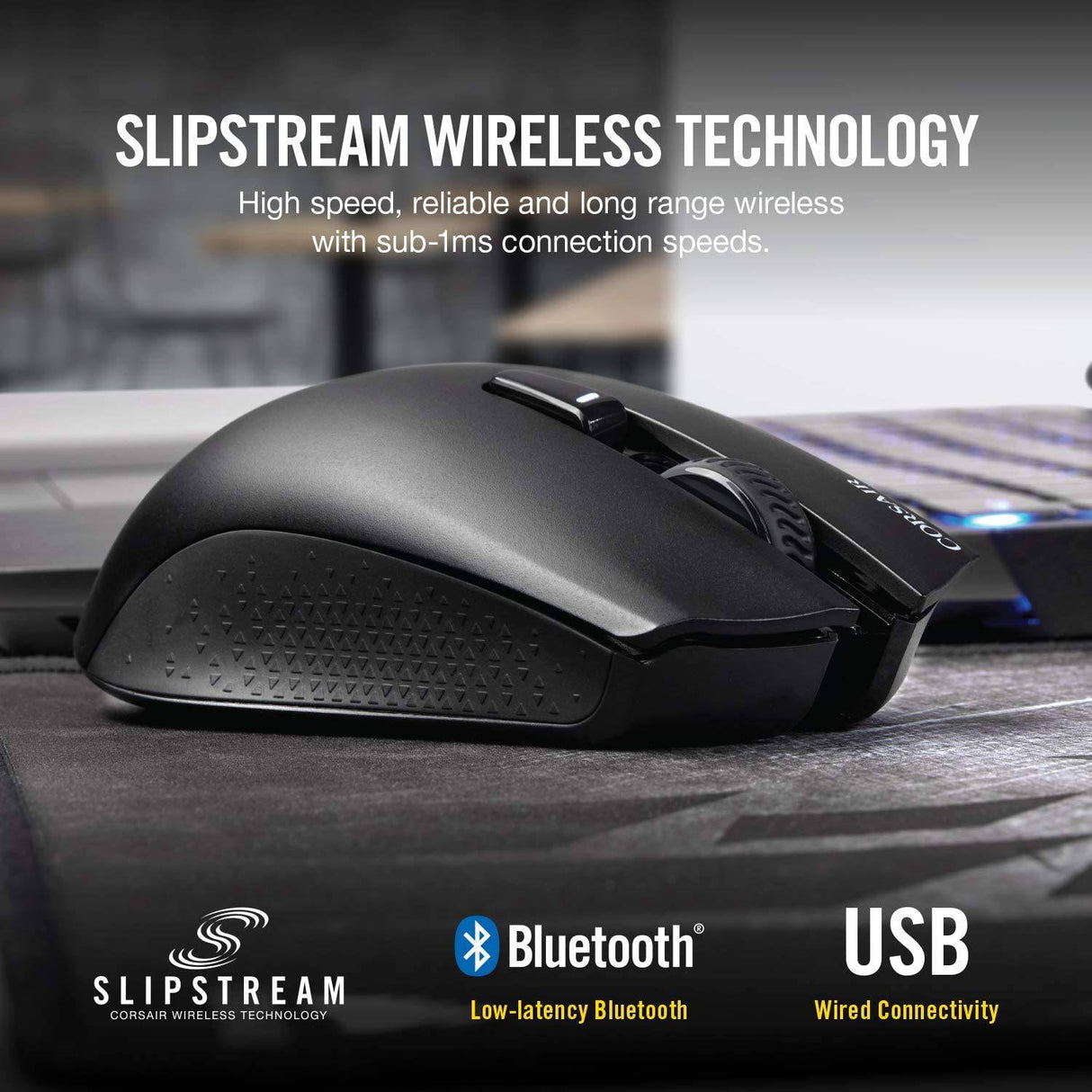 Corsair Harpoon RGB Wireless - Ratón inalámbrico recargable para juegos con tecnología SLIPSTREAM - Sensor óptico de 10.000 DPI