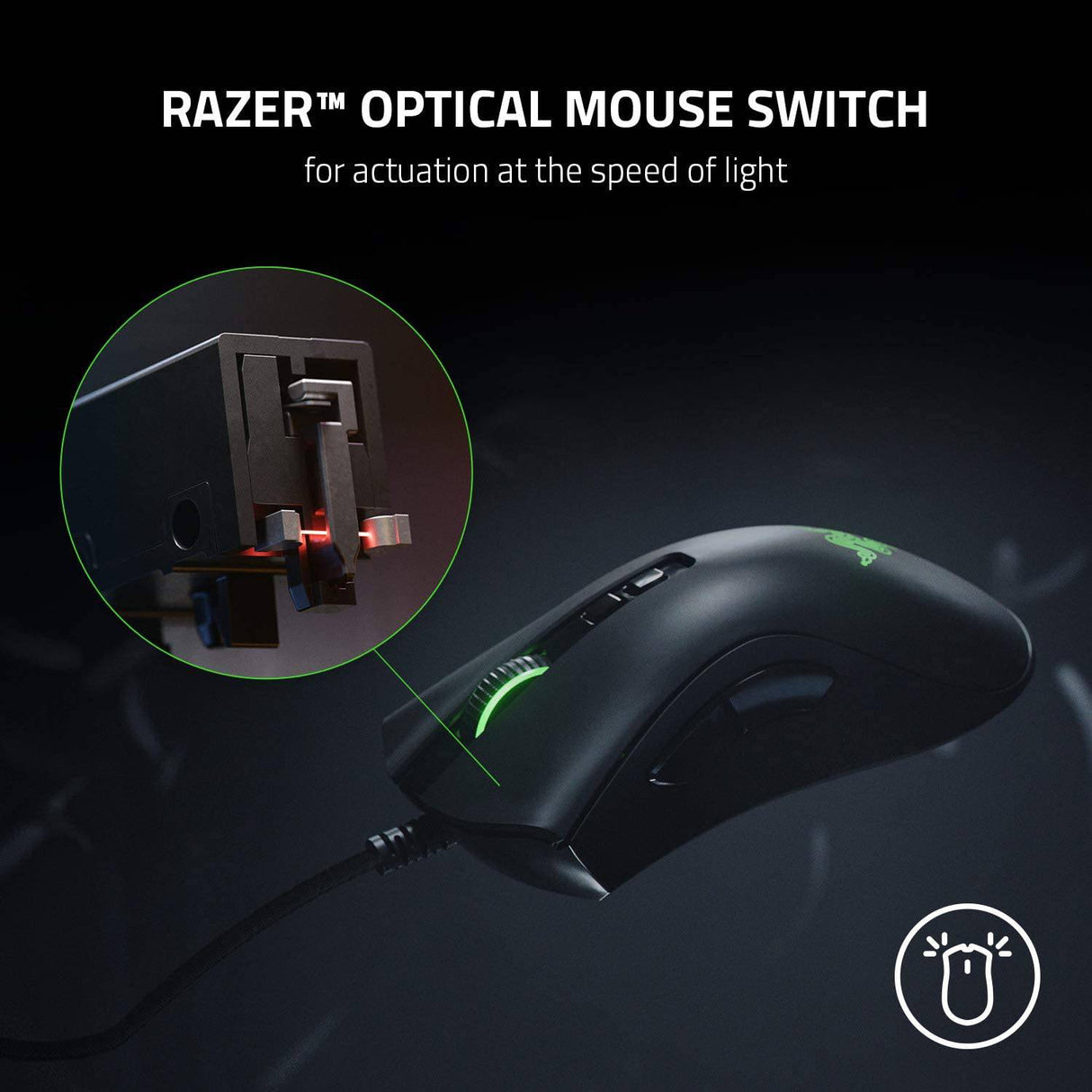 Razer DeathAdder V2 - Ratón para juegos: Sensor óptico de 20K DPI - El interruptor de mouse para juegos más rápido - Iluminación Chroma RGB - 8 botones programables - Empuñaduras laterales de goma - Negro clásico