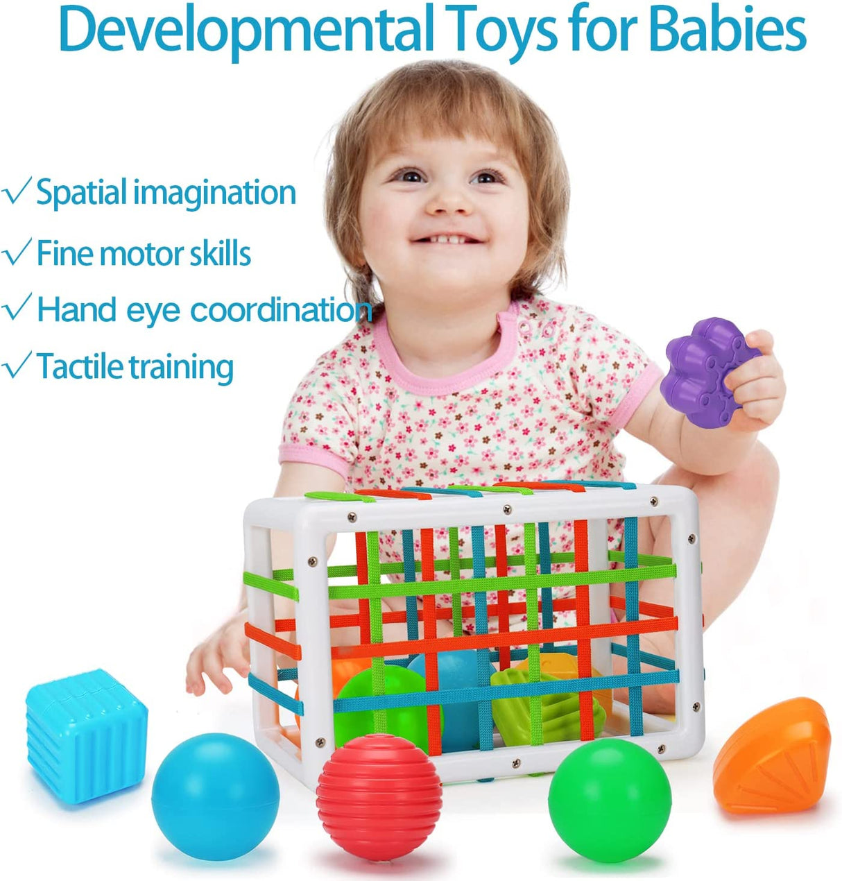 Tsomtto - Juguetes sensoriales para clasificar formas de cubos - HE0289