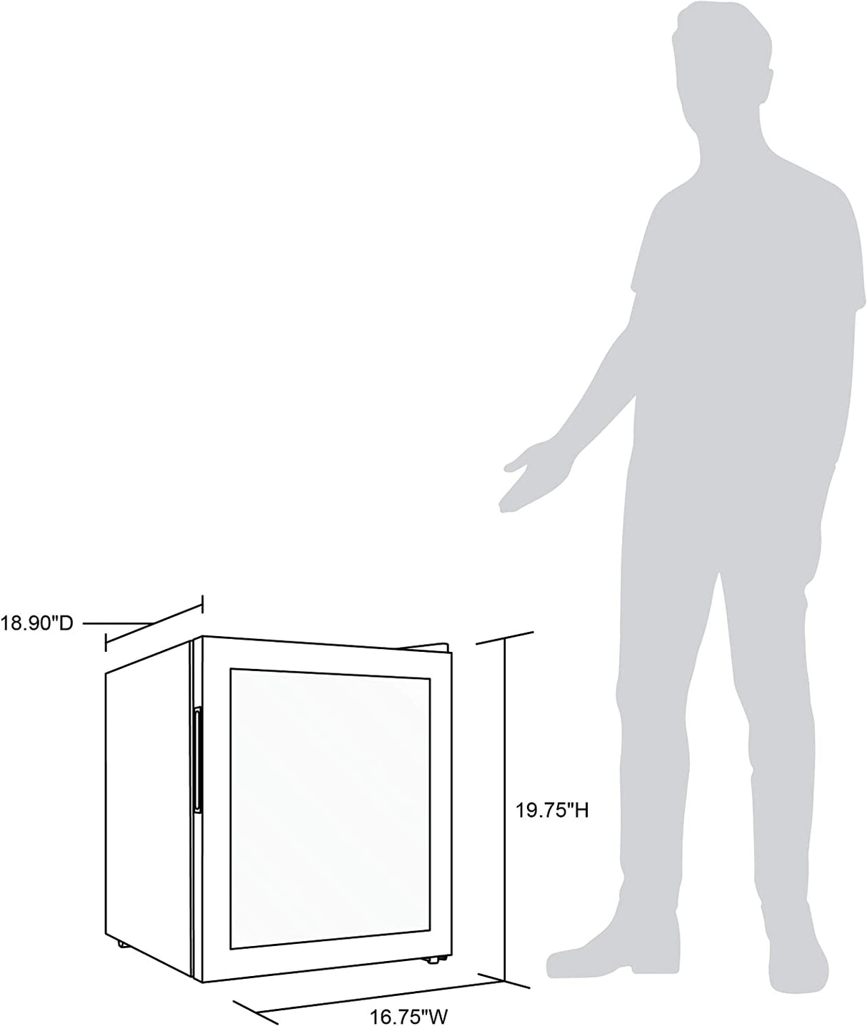 NewAir Mini refrigerador y enfriador de bebidas, refrigerador de puerta de vidrio independiente con capacidad para 60 latas, se enfría a 37 grados Organizador de bebidas perfecto para cerveza, vino, refrescos y pop - DIGVICE MX