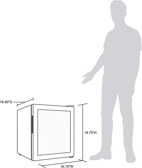 NewAir Mini refrigerador y enfriador de bebidas, refrigerador de puerta de vidrio independiente con capacidad para 60 latas, se enfría a 37 grados Organizador de bebidas perfecto para cerveza, vino, refrescos y pop - DIGVICE MX