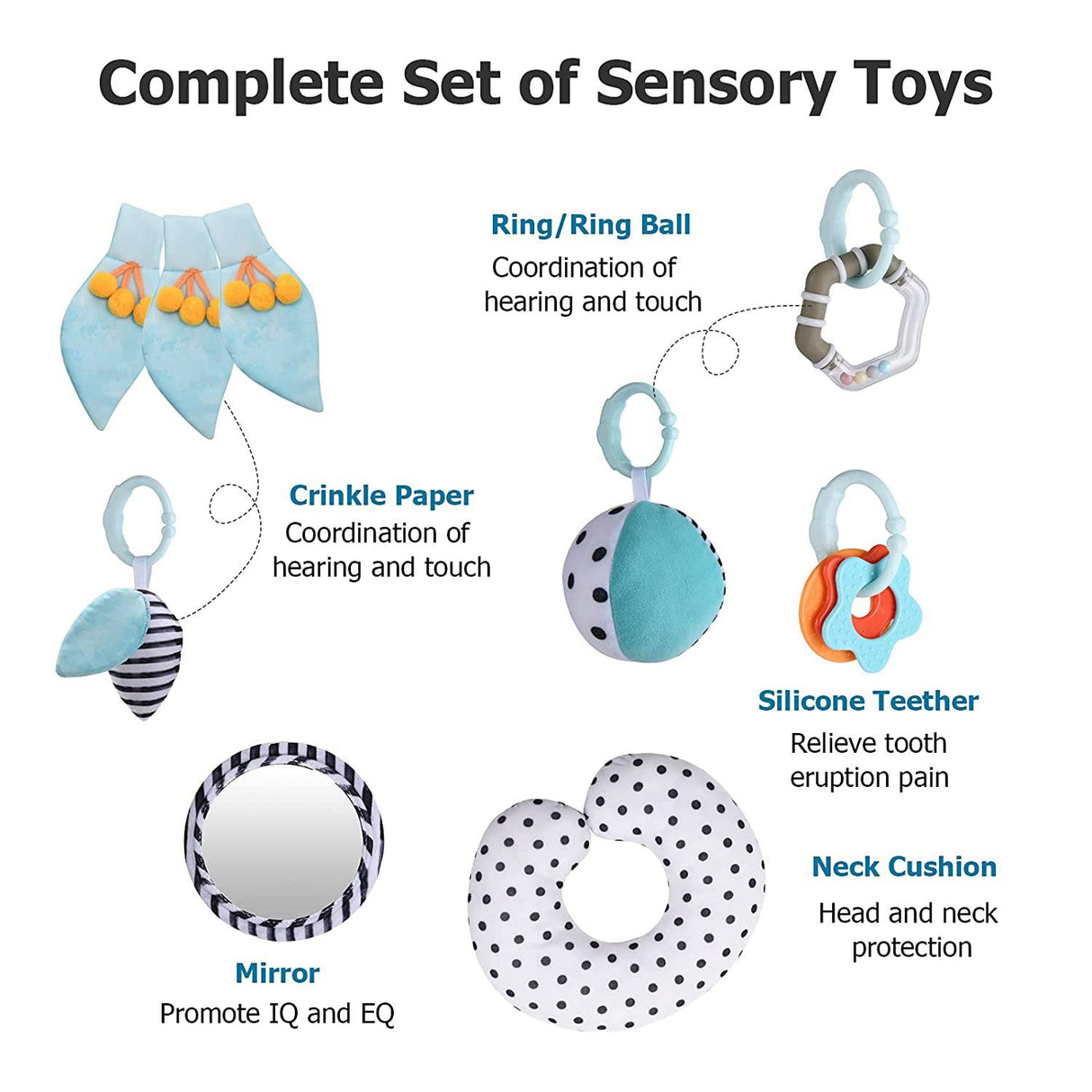 Lupantte Baby Play Gym Activity Mat, Baby Monthly Milestone Gym como fondo fotográfico con 8 juguetes sensoriales + 1 cojín para el cuello Play Gym para el desarrollo múltiple del bebé - DIGVICE MX