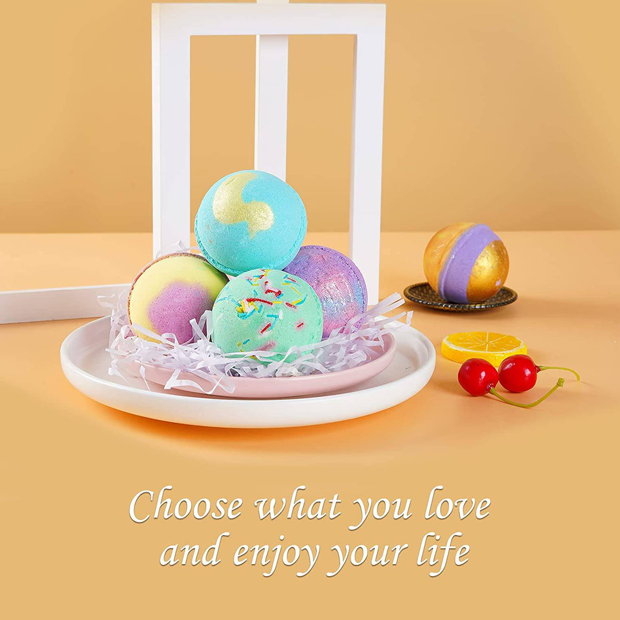 BATHBOMBS - bombas de baño orgánicas hechas a mano, hechas de aceites esenciales y baño natural de manteca de karité, hidratan la piel seca, regalos de cumpleaños para mujeres, niñas-A