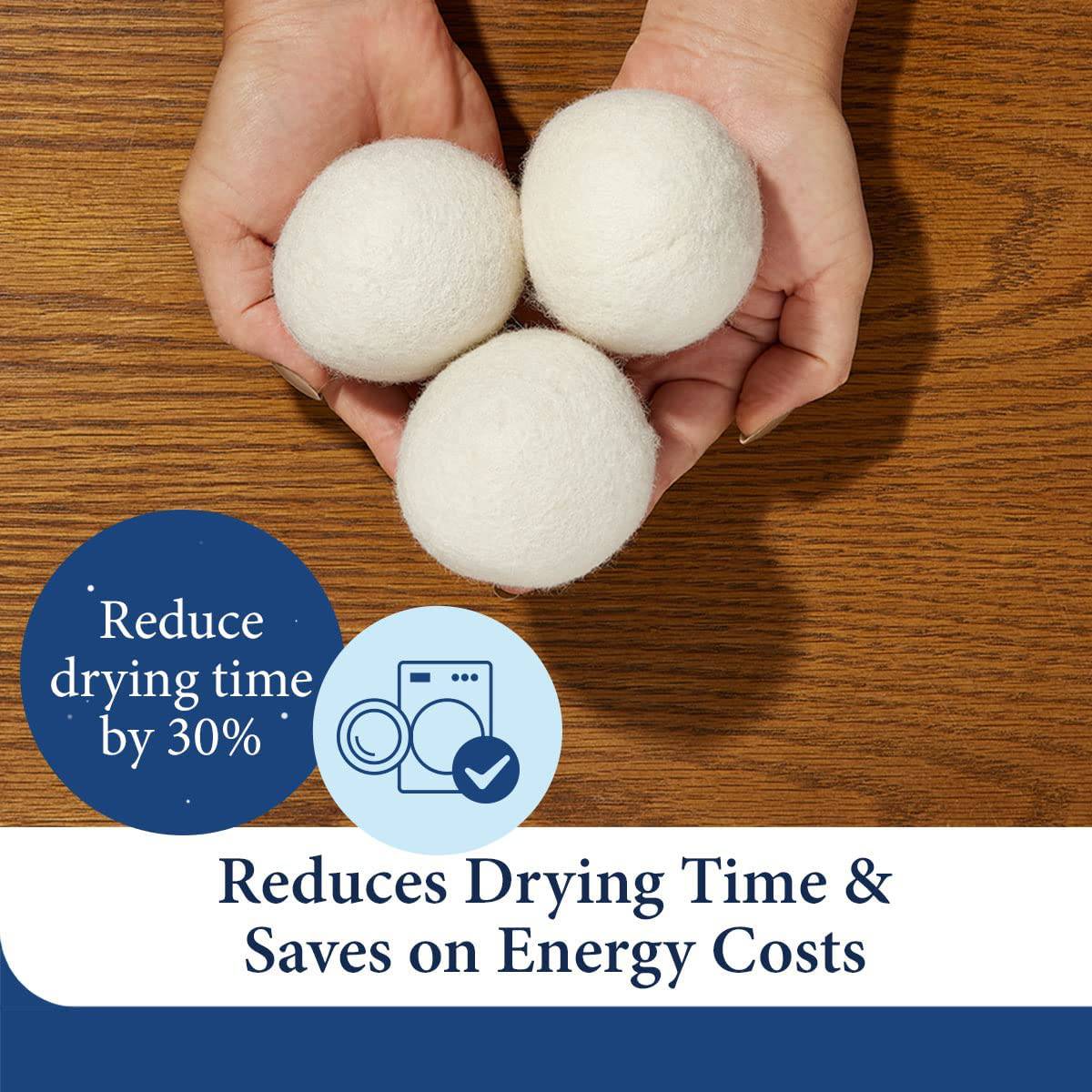 Cozy House Collection - Juego de bolas de lana para secadora, suavizante de tela natural, reutilizable y respetuoso con el medio ambiente, reduce las arrugas, las pelusas y los tiempos de secado, hace que la ropa se acurruque suave (paquete de 3) - DIGVICE MX