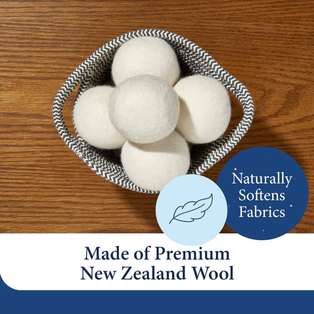 Cozy House Collection - Juego de bolas de lana para secadora, suavizante de tela natural, reutilizable y respetuoso con el medio ambiente, reduce las arrugas, las pelusas y los tiempos de secado, hace que la ropa se acurruque suave (paquete de 3) - DIGVICE MX