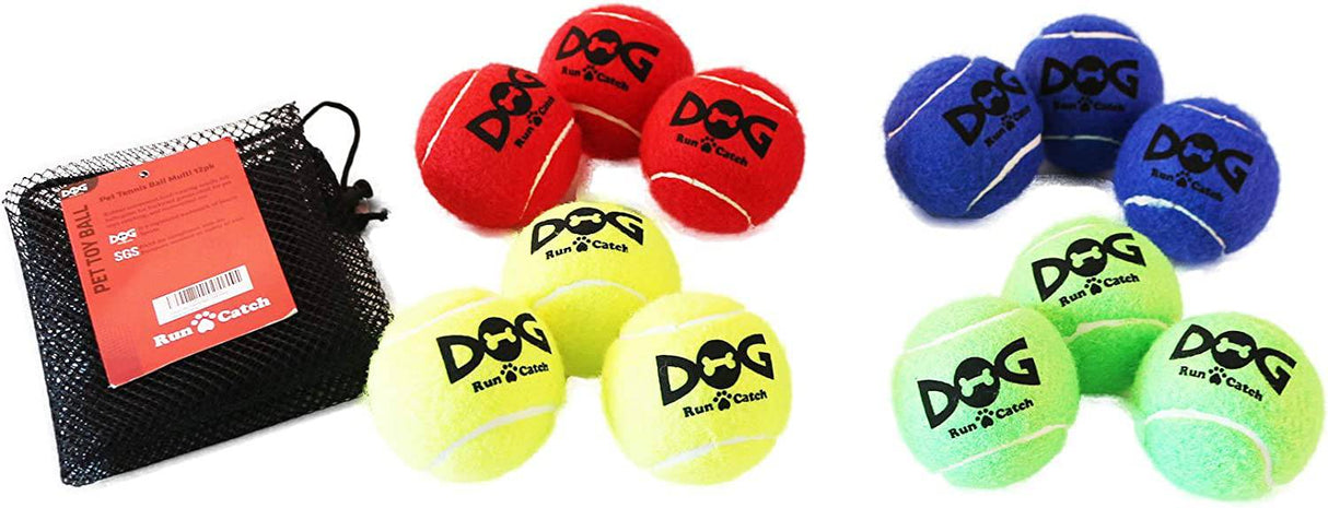 Insum - Pelota de tenis para perro (paquete de 12, colorida, fácil de atrapar, para perros,… - DIGVICE MX